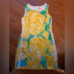 Lilly Pulitzer Yellow and Green Floral Dress
